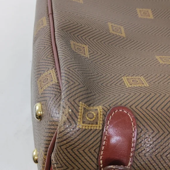 💥FINAL PRICE💥 Texier Vintage Brown Leather Logo Shoulder Bag Tote - Picture 11 of 12